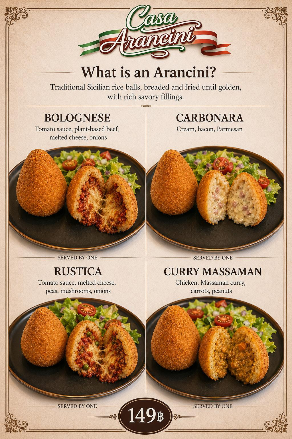 Arancini Menu